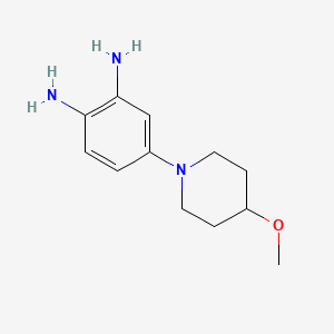 molecular formula C12H19N3O B15091296 4-(4-Methoxypiperidin-1-yl)benzene-1,2-diamine 