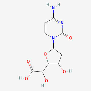 molecular formula C10H13N3O6 B15091322 2-[5-(4-Amino-2-oxopyrimidin-1-yl)-3-hydroxyoxolan-2-yl]-2-hydroxyacetic acid 