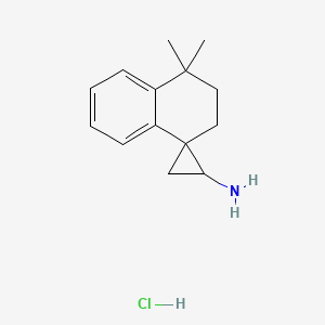 4',4'-Dimethyl-3',4'-dihydro-2'H-spiro[cyclopropane-1,1'-naphthalene]-2-amine hydrochloride