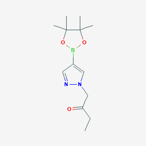 molecular formula C13H21BN2O3 B1509139 1-(4-(4,4,5,5-tetramethyl-1,3,2-dioxaborolan-2-yl)-1H-pyrazol-1-yl)butan-2-one CAS No. 1022092-31-4