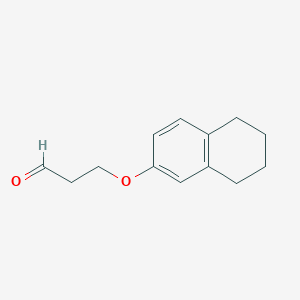 molecular formula C13H16O2 B15091395 3-(5,6,7,8-Tetrahydronaphthalen-2-yloxy)propanal 