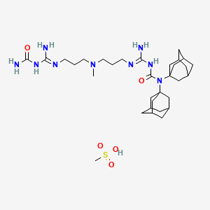 2,4,8,12,14-Pentaazapentadecanediamide, 3,13-diimino-8-methyl-N,N-bis(tricyclo(3.3.1.1(3,7))dec-1-yl)-, monomethanesulfonate