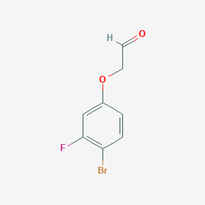 molecular formula C8H6BrFO2 B15091429 2-(4-Bromo-3-fluorophenoxy)acetaldehyde 