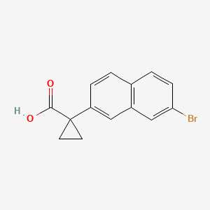 1-(7-Bromonaphthalen-2-YL)cyclopropane-1-carboxylic acid