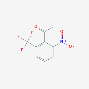 molecular formula C9H6F3NO3 B15091525 2'-Nitro-6'-(trifluoromethyl)acetophenone CAS No. 1227600-54-5