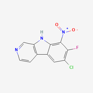6-chloro-7-fluoro-8-nitro-9H-pyrido[3,4-b]indole