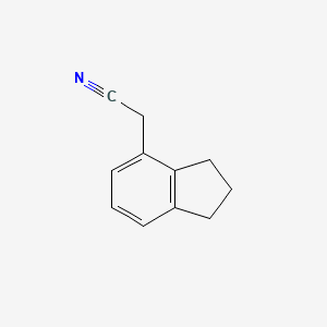 molecular formula C11H11N B15091540 2-(2,3-dihydro-1H-inden-4-yl)acetonitrile 