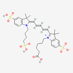 molecular formula C35H44N2O11S3 B15091548 Cy5 acid(tri so3) 