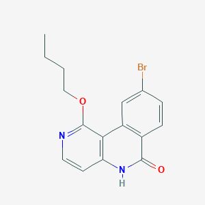 molecular formula C16H15BrN2O2 B1509155 9-溴-1-丁氧基苯并[c][1,6]萘啉-6(5H)-酮 CAS No. 1058129-84-2