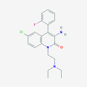 3-Amino-6-chloro-1-(2-(diethylamino)ethyl)-4-(2-fluorophenyl)quinolin-2(1H)-one