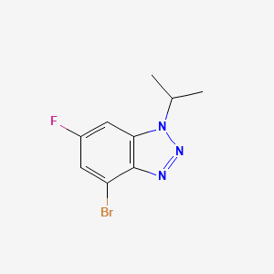 molecular formula C9H9BrFN3 B15091591 4-Bromo-6-fluoro-1-isopropyl-1H-benzo[d][1,2,3]triazole 