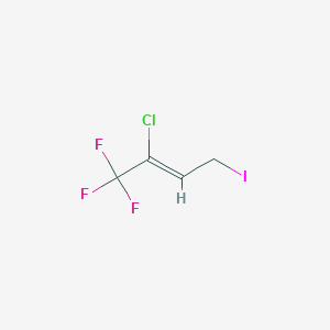 molecular formula C4H3ClF3I B15091610 2-Chloro-1,1,1-trifluoro-4-iodo-2-butene 