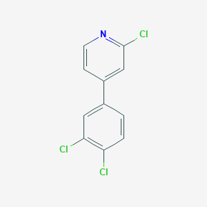 molecular formula C11H6Cl3N B15091625 2-Chloro-4-(3,4-dichlorophenyl)pyridine 