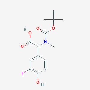 2-(4-Hydroxy-3-iodophenyl)-2-[methyl-[(2-methylpropan-2-yl)oxycarbonyl]amino]acetic acid