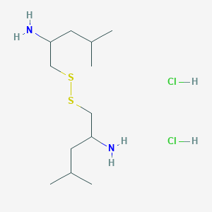 molecular formula C12H30Cl2N2S2 B15091695 2-Amino-4-methyl-1-pentanethiol disulfide . 2 HCl 