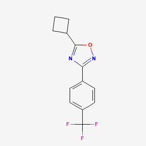 molecular formula C13H11F3N2O B15091734 5-Cyclobutyl-3-[4-(trifluoromethyl)phenyl]-1,2,4-oxadiazole CAS No. 680216-06-2