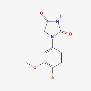 molecular formula C10H9BrN2O3 B15091739 1-(4-Bromo-3-methoxyphenyl)imidazolidine-2,4-dione 