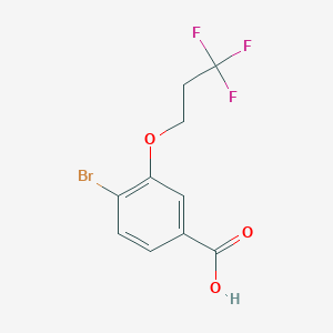 molecular formula C10H8BrF3O3 B15091770 4-Bromo-3-(3,3,3-trifluoropropoxy)benzoic acid 