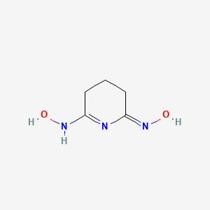 molecular formula C5H9N3O2 B15091781 2(3H)-Pyridinone, 4,5-dihydro-6-(hydroxyamino)-, oxime 