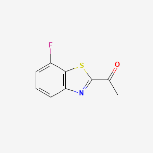 molecular formula C9H6FNOS B15091782 Ethanone, 1-(7-fluoro-2-benzothiazolyl)-(9CI) 