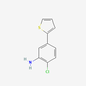 molecular formula C10H8ClNS B15091784 2-Chloro-5-(thiophen-2-yl)aniline 