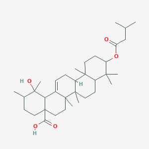 1-Hydroxy-1,2,6a,6b,9,9,12a-heptamethyl-10-(3-methylbutanoyloxy)-2,3,4,5,6,6a,7,8,8a,10,11,12,13,14b-tetradecahydropicene-4a-carboxylic acid