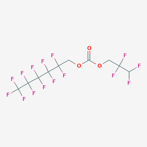 molecular formula C10H5F15O3 B15091833 2,2,3,3-Tetrafluoropropyl 1H,1H-perfluorohexyl carbonate 