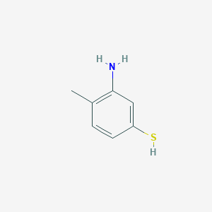 molecular formula C7H9NS B15091853 3-Amino-4-methylbenzene-1-thiol 