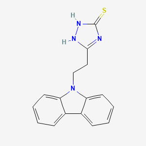 molecular formula C16H14N4S B15091899 5-[2-(9H-carbazol-9-yl)ethyl]-4H-1,2,4-triazole-3-thiol 