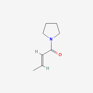 molecular formula C8H13NO B15091915 Pyrrolidine, 1-(1-oxo-2-butenyl)- CAS No. 51944-65-1