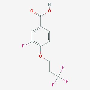 molecular formula C10H8F4O3 B15091929 3-Fluoro-4-(3,3,3-trifluoropropoxy)benzoic acid 