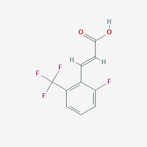 molecular formula C10H6F4O2 B15091943 2-Fluoro-6-(trifluoromethyl)cinnamic acid 