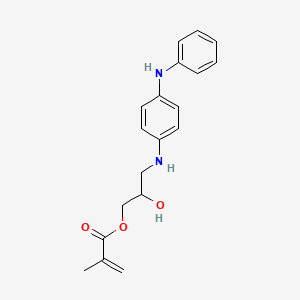 molecular formula C19H22N2O3 B15091958 [3-(4-anilinoanilino)-2-hydroxypropyl] 2-methylprop-2-enoate CAS No. 39940-88-0