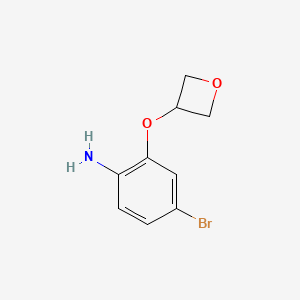 molecular formula C9H10BrNO2 B15091966 4-Bromo-2-(oxetan-3-yloxy)aniline 