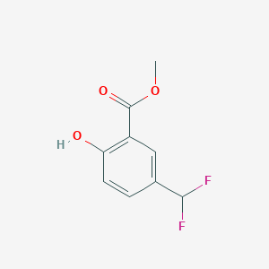 molecular formula C9H8F2O3 B15091992 Methyl 5-(difluoromethyl)-2-hydroxy-benzoate 