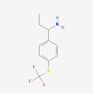 1-(4-((Trifluoromethyl)thio)phenyl)propan-1-amine