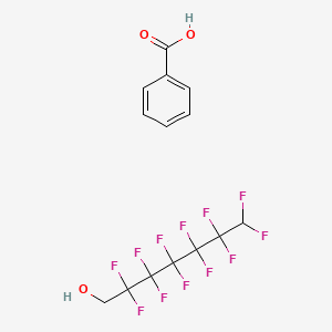 molecular formula C14H10F12O3 B15092060 1-Heptanol, 2,2,3,3,4,4,5,5,6,6,7,7-dodecafluoro-, benzoate CAS No. 87926-00-9