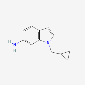 molecular formula C12H14N2 B15092074 1-(Cyclopropylmethyl)-1H-indol-6-amine 