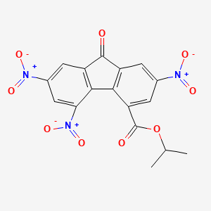 9H-Fluorene-4-carboxylic acid, 2,5,7-trinitro-9-oxo-, 1-methylethyl ester