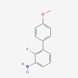 molecular formula C13H12FNO B15092112 2-Fluoro-4'-methoxy-[1,1'-biphenyl]-3-amine 