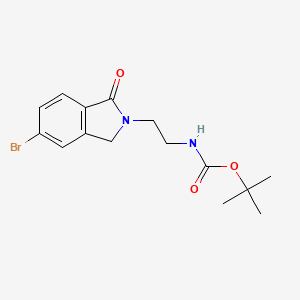 molecular formula C15H19BrN2O3 B15092114 Tert-butyl 2-(5-bromo-1-oxoisoindolin-2-yl)ethylcarbamate 