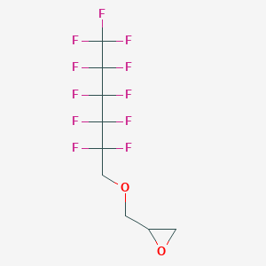 molecular formula C9H7F11O2 B15092138 2-{[(2,2,3,3,4,4,5,5,6,6,6-Undecafluorohexyl)oxy]methyl}oxirane CAS No. 140369-64-8