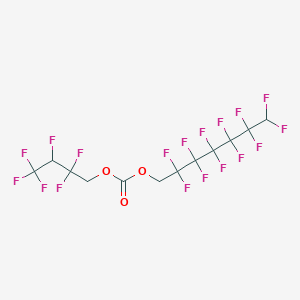 molecular formula C12H6F18O3 B15092179 1H,1H,7H-Perfluoroheptyl 2,2,3,4,4,4-hexafluorobutyl carbonate 