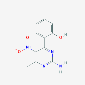 Phenol, 2-(2-amino-6-methyl-5-nitro-4-pyrimidinyl)-