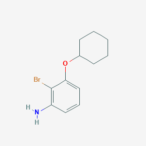 molecular formula C12H16BrNO B15092210 2-Bromo-3-(cyclohexyloxy)aniline 