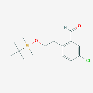 2-(2-{[tert-Butyl(dimethyl)silyl]oxy}-ethyl)-5-chlorobenzaldehyde