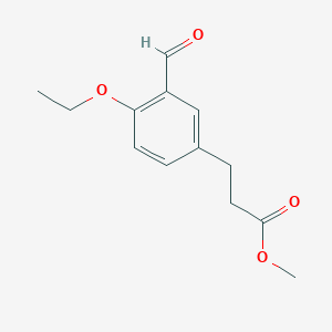 molecular formula C13H16O4 B15092236 3-(4-Ethoxy-3-formyl-phenyl)-propionic acid methyl ester 