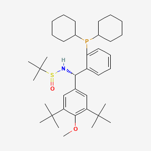 (R)-N-((S)-(3,5-Di-tert-butyl-4-methoxyphenyl)(2-(dicyclohexylphosphanyl)phenyl)methyl)-2-methylpropane-2-sulfinamide