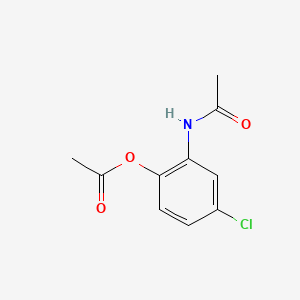 molecular formula C10H10ClNO3 B15092270 (2-Acetamido-4-chlorophenyl) acetate CAS No. 55702-50-6