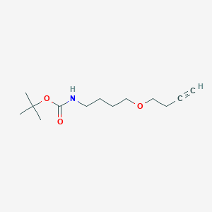 molecular formula C13H23NO3 B15092327 tert-Butyl N-(4-but-3-ynoxybutyl)carbamate 